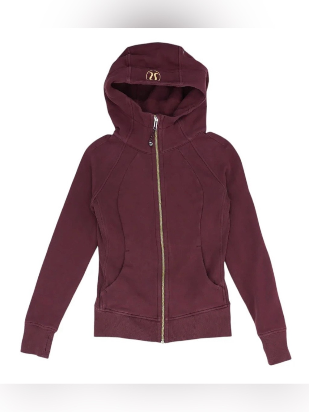 lululemon Maroon Full-Zip Hooded Jacket